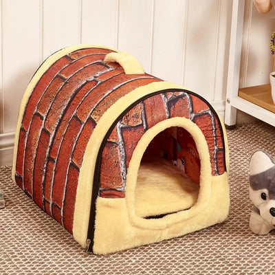 soft cozy dog cave bed